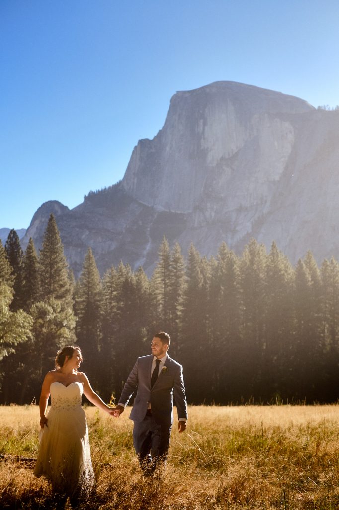 Sunrise Elopement in Yosemite with Half Dome