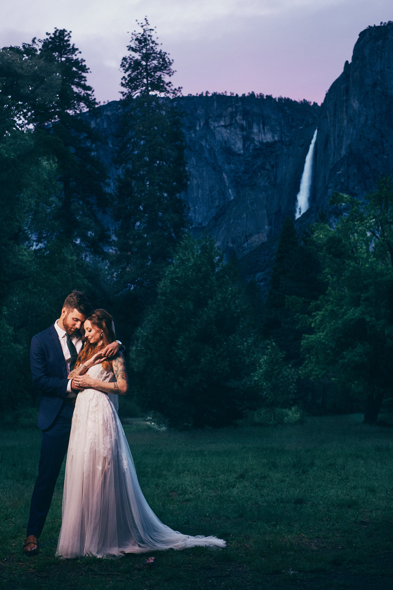 Intimate wedding in Mural Room at Majestic Hotel Yosemite
