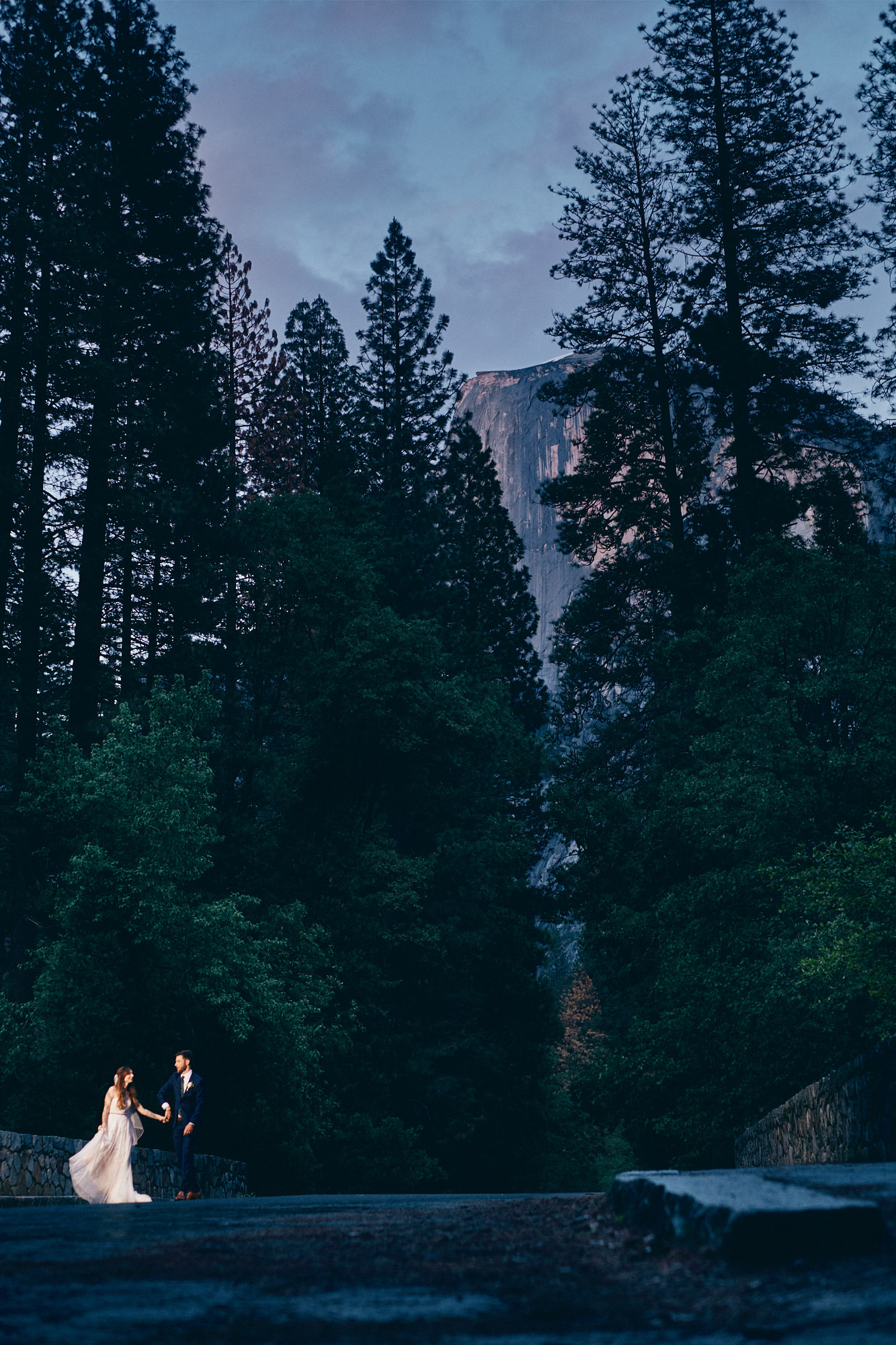 Intimate wedding in Mural Room at Majestic Hotel Yosemite