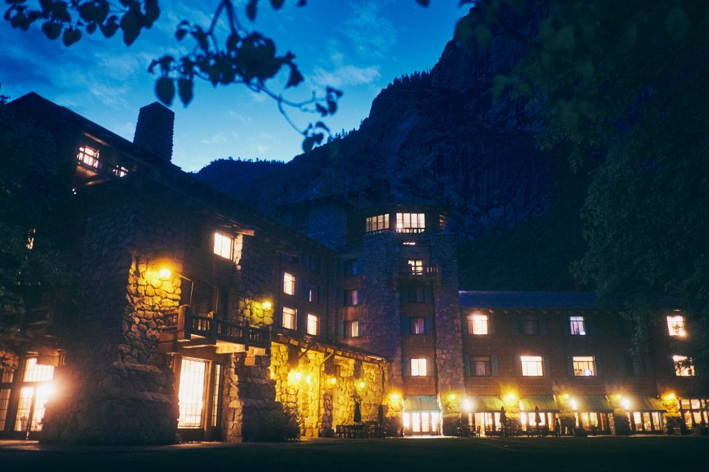 Intimate wedding in Mural Room at Majestic Hotel Yosemite