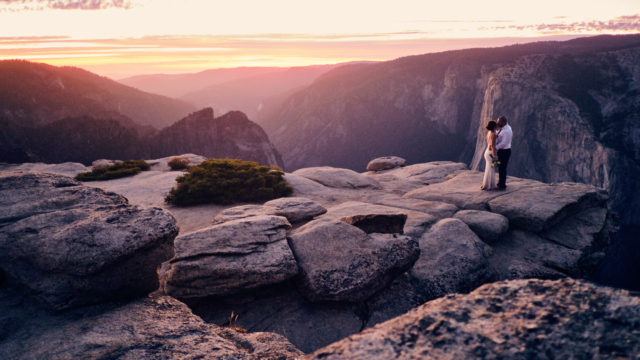 Taft Point Elopement at Sunset in Yosemite
