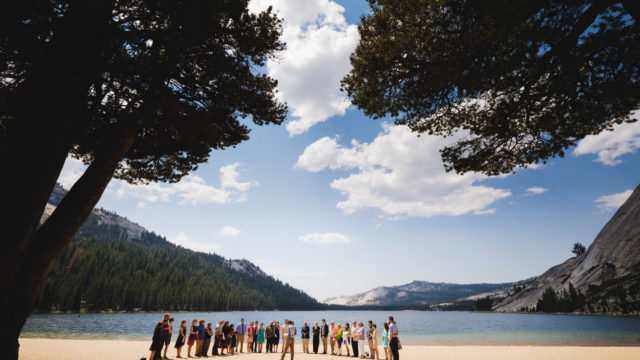 Intimate Wedding Ceremony Tenaya Lake Yosemite