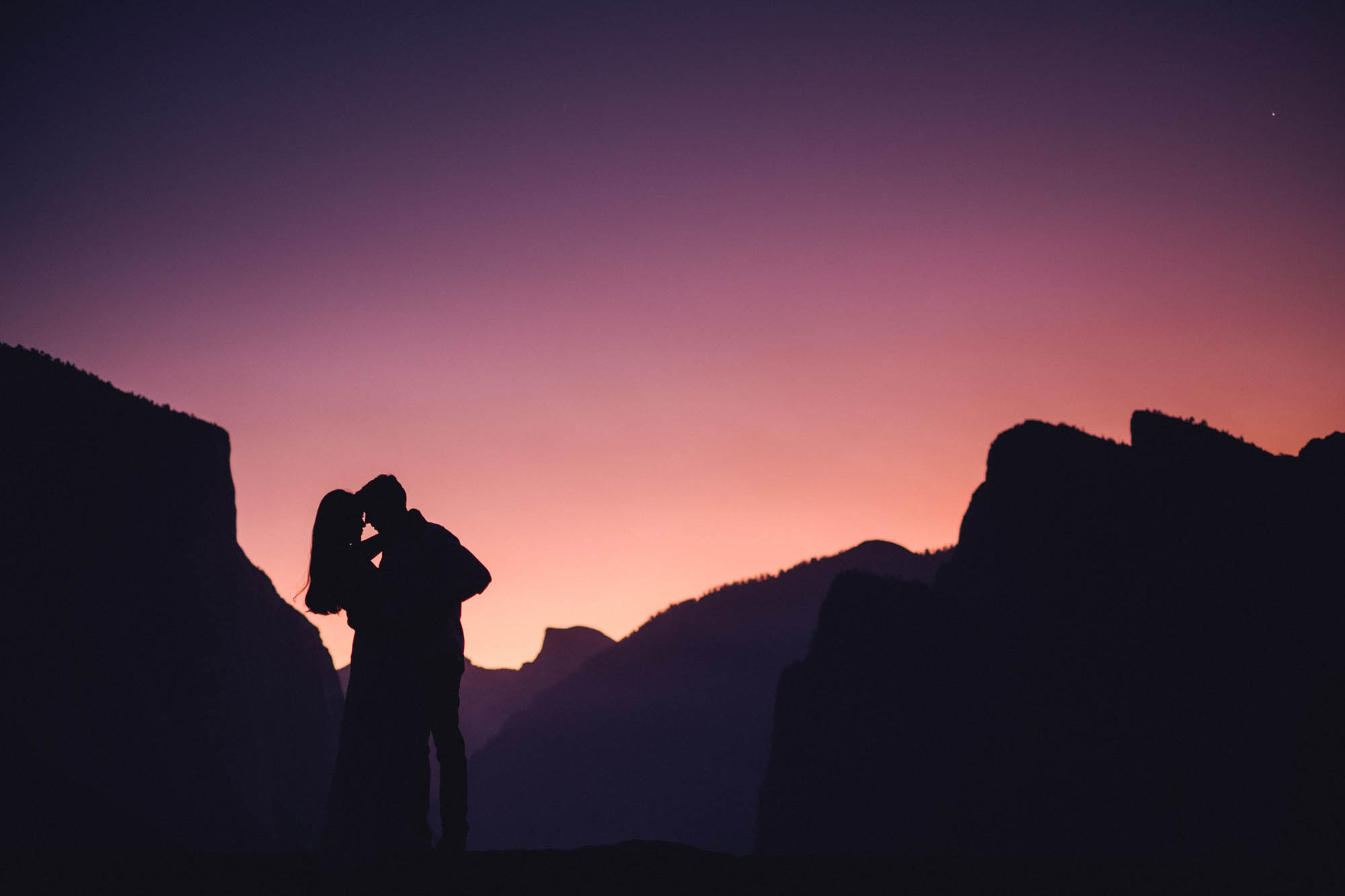 Yosemite Elopement at Tunnel View before Sunrise